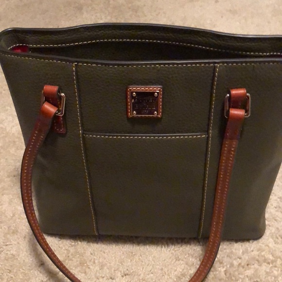 Dooney & Bourke Handbags - D&B Pebble Leather Small Olive Lexington Shopper